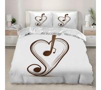 Simple Mot d'amour Doux et Confortable Housse de Couette 3 Pièces 90x190 cm Blanc Sets de Housse Couette en Microfibre Convient aux Enfants et Aux Adultes Décoration de Chambre