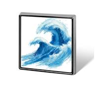 Simple Ocean Waves Broches et épingles unisexes carrées légères pour vêtements, châle, chapeau