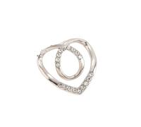 Simple Peach Heart Metal Scarf Buckle Women's Multi-functional Corner Artifact Summer Corner Knot Shirt Buckle pour femmes filles accessoires décoratifs(Color 4,1PC)