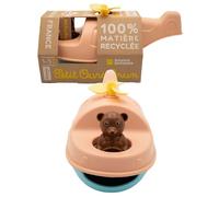 Simple Petit Ours Brun L'Hélicoptère 2-en-1 - Jouet de Bain Made in France en Plastique Recyclé - Inclut Une Figurine - Garanti sans moisi - Idée Cadeau pour Garçon ou Fille dès 1 an - Pêche