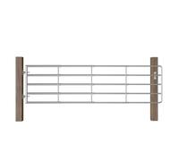 Simple Portillon à 5 barres Acier (115-300)x90 cm Argenté®WWOPPH®