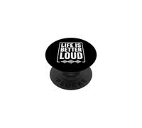 Simple Quote Concert Volume Musician Life is Better Loud PopSockets PopGrip Adhésif