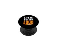 Simple Quote Concert Volume Musician Life is Better Loud PopSockets PopGrip Adhésif