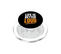 Simple Quote Concert Volume Musician Life is Better Loud PopSockets PopGrip pour MagSafe