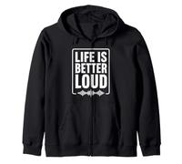 Simple Quote Concert Volume Musician Life is Better Loud Sweat à Capuche