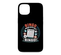Simple Quote Game Lover Lucky Bingo Never Gets Old Coque pour iPhone 13
