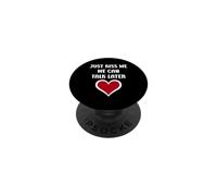 Simple Quote Humour Just Kiss me we Can Talk Later PopSockets PopGrip Adhésif