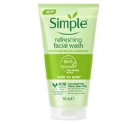 Simple Refreshing Facial Wash 150ml, Soap Free & for All Skin Types, Vegan