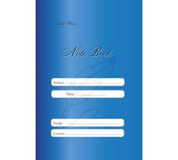 Simple Ruled Notebook with Name Box: 6×9 Inch Notebook | 120 Pages | Blue Ruled Lines | With Name Box at the bottom | Writing Notebook for School, Office, Students