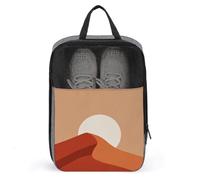 Simple Seascape Sunset Mountain Orange Sac à chaussures pour Voyage Usage quotidien Sac de rangement anti-poussière Pochette de chaussures de golf