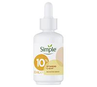 Simple Sérum booster 10% vitamine C + E + F* Produit de soin de la peau Convient à tous les types de peau pour une peau jeune et éclatante 30 ml