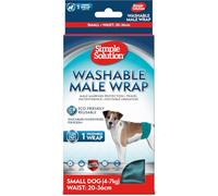 Simple Solution Couche Enveloppante Et Lavable Pour Chien - Taille Petite | Hyper absorbant, anti-fuites et ajustable pour problème d'incontinence, pipi d'émotion ou marquage urinaire du chien.