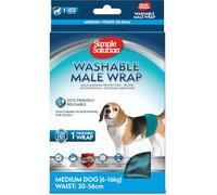 Simple Solution Couche Lavable pour Chien mâle, Taille S | Super absorbant, anti-fuites et ajustable. Idéal pour incontinente et marquage.