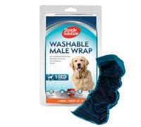 simple solution Couches lavables pour Chiens mâles, Couches absorbantes pour mâles avec Ajustement Anti-Fuite, Urination excitable, Incontinence ou marquage des mâles - 1x Couche Large