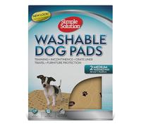 Simple Solution Coussin d'entraînement et de voyage lavable pour chien, moyen paquet de 2