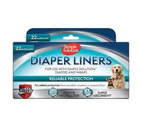 Simple Solution Doublures jetables pour couches de chien x 22 | Protection fiable supplémentaire à utiliser avec couches/bandes Simple Solution. Bande adhésive sécurisée.