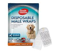 Simple Solution couches pour chiens 45-68 cm microfibre noire 12 pièces