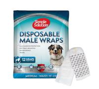 Simple Solution Enveloppe jetable pour chien mâle, moyenne - paquet de 12