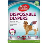 Simple Solution Jetable Couches Pour Xxlarge Femelle Chien - 12 Paquet
