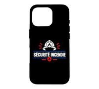 Simple SSIAP Agent Prévention Pompier Sécurité Incendie Coque pour iPhone 16 Pro