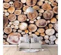 Simple Stereo Retro Wood Art Papier Peint 3D Installation Facile Intissé Tapisserie Bureau Salon Canapé Chambre Décoration Murale-300cm×210cm