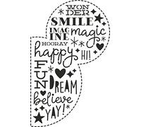 Simple Stories All Ears 6x6 Stencil Pochoir, Opaque, Taille M