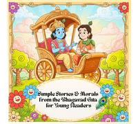 Simple Stories & Morals from the Bhagavad Gita for Young Readers: “Outline artwork of Krishna teaching Arjuna about selfless action - moral story illustration for children”