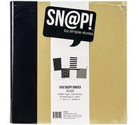 Simple Stories Sn@p Binder 6"X8"-Black Classeur à Clipser 6 x 8, Noir, Taille unique
