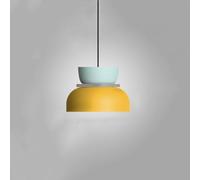 Simple Style Nordique Macaron Suspension Luminaires Créativité Couleur Épissage Suspensions Suspension Réglable Lustre Suspendu pour Salon Bar Île Lampe, Yellow