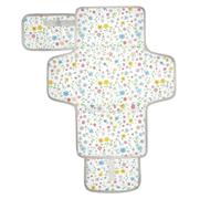 Simple Summer Little Bloom Matelas à langer réutilisable et lavable avec poche à mouchoirs, matelas à langer léger et pliable