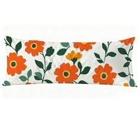 Simple Taie Oreiller 40x140 cm Fleurs Housse Traversin 140 x 40 cm Set de 1 Coussin Grossesse, Douce et Confortable avec Fermeture éclair Invisible Oreiller de Corps pour Canapé Coussin Long J0-188