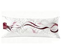 Simple Taie Oreiller 40x145 cm Blanc Housse Traversin 145 x 40 cm Set de 1 Coussin Grossesse, Douce et Confortable avec Fermeture éclair Invisible Oreiller de Corps pour Canapé Lit Coussin Long J0-514