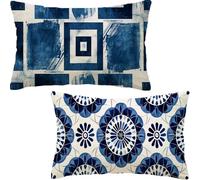 Simple Taie Oreiller 45 x 70 cm Housse Coussin Velours Simple Lot de 2, Taies d'oreiller Beige, Housse de Coussin Exterieur Impermeable, Coussin Decoratif pour Canapé Chambre Salon Balcon Jardin Y-182