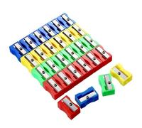 Simple Trou Taille-Crayon,50 PCS Taille-crayon Plastique Taille Crayon Métal Taille-Crayon Rectangulaire Aille-crayons Manuel en Alliage D'Aluminium pour crayons graphite