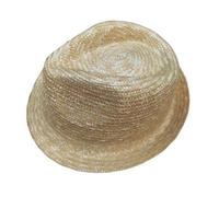 Simple Unisexe Plage Soleil Paille Chapeaux pour Femmes et Hommes Été Casual Panama Chapeau Femme Jazz Tendance Respirant Fedora Cap, Couleur primaire, M