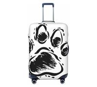 Simple Vector Logo de chien élastique Voyage Bagage Housse de protection Imprimer Valise Bagages Couverture Anti-rayures, Noir , XL