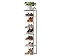 Simple Vertical Shoe Rack Multilayer Wrought Iron Shoe Cabinet Storage Shoe Rack pour intérieur Entrée Blanc