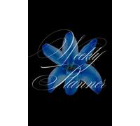 Simple Weekly Planner Black with Cream Calligraphy and Blue Lily: Pretty Daily Journal for Note Taking, Task Management, List Writing, Goal Tracking & More!