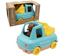 Simple x Petit Ours Brun - Le Camion Pompier de Petit Ours Brun - Véhicule avec échelle - Jouet d’éveil - Écoresponsable - Plastique recyclé - Fabriqué en France - 100% Recyclable - 1-4 Ans (Menthe)