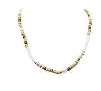 Simpleasure Collier de perles en bois de coco naturel avec coquillages Puka - Pour surfeur - Plage tropicale - Collier de vacances - Bijoux de surfeur hawaïen - Bijoux VSCO, 20 inch, Coque, Pas de
