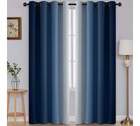 SimpleHome Lot de 2 Rideaux occultants ombrés à Isolation Thermique avec œillets pour Salon, Chambre à Coucher, 132,1 x 213,4 cm de Long