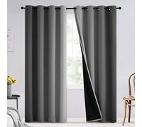 SimpleHome Lot de 2 Rideaux occultants ombrés à Isolation Thermique pour Salon, Chambre à Coucher, 132,1 x 213,4 cm, Gris
