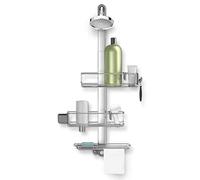 simplehuman BT1099 Grand Rangement de Douche Ajustable, Acier Inoxydable Mat + Aluminium Anodisé
