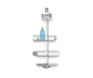 simplehuman BT1099 Grand Rangement de Douche Ajustable, Acier Inoxydable Mat + Aluminium Anodisé