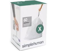 simplehuman Code X Sacs Poubelle Sur Mesure 3 Paquets x 20 (60 Sacs) Blanc G
