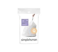 simplehuman CW0176 code Q, sacs poubelle sur mesure, paquet de 20, plastique blanc