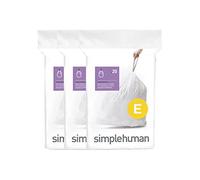 simplehuman CW0255 code E, sacs poubelle sur mesure, 3 x paquet de 20 (60 sacs), plastique blanc