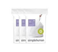 Lot de 60 sacs poubelles en packs de recharge 30 L Blanc Simplehuman Blanc TS