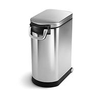 simplehuman CW1886 conteneur à croquettes pour chien, 30 litres 15 kg grand, rangement hermétique anti-odeurs, contenant à nourriture pour animaux, acier inoxydable brossé