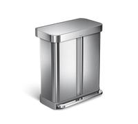 simplehuman CW2025 poubelle 58 L Rectangulaire Acier inoxydable